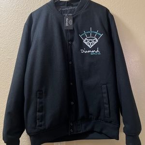 Diamond Supply Co. - Black Wool Varsity Jacket XL